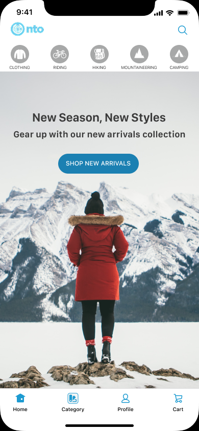 NTO app home, New Season, New Styles new arrivals
