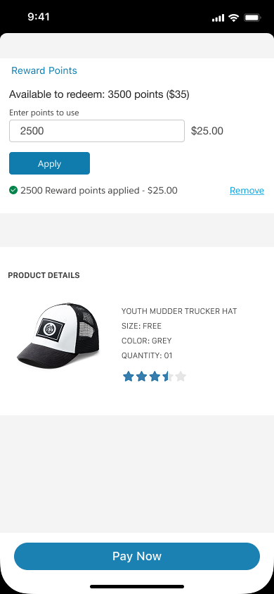 NTO app, redeem NTO Reward Points for $25 off before checkout